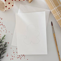 Paintable Notecards - Gingerbread