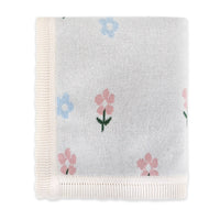 Organic Knit Baby Blanket - Sweet Floral