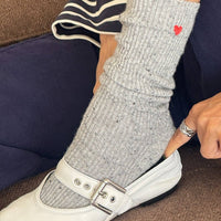 Embroidered Snow Socks - Cookies and Cream