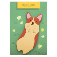 Sticky notes with a corgi design
