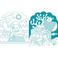 Coloring Book With Stickers - Mermaids