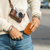 Leather RFID Wallet - Whiskey