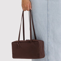 Nylon Bowler Bag - Coffee