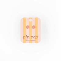 Pip Pop Post Earrings - Pink Seashell Stud