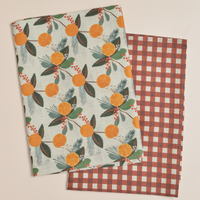 Gingham Garnet - Linen Tea Towel