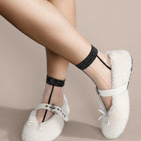 Grand Slam Sheer Short Crew Socks - Black