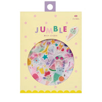Pack of whimsical Jumble washi stickers with