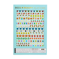 sunny side up eggs and junk food themed nail art stickers