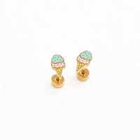 children's earrings in the shape of ice cream