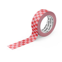 Red and pink checkered washi tape by pipsticks