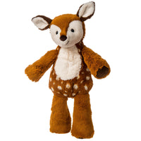 Plush deer toy on a white background