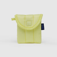 pomelo yellow colored puffy ear buds case baggu