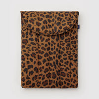 puffy 16" laptop sleeve leopard
