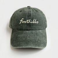 210 foothills lettered hat vintage washed green