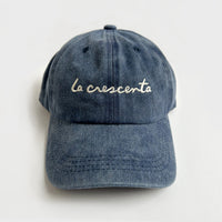 la crescenta lettered vintage washed hat in navy