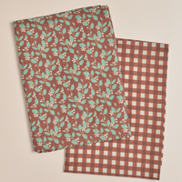 Gingham Garnet - Linen Tea Towel