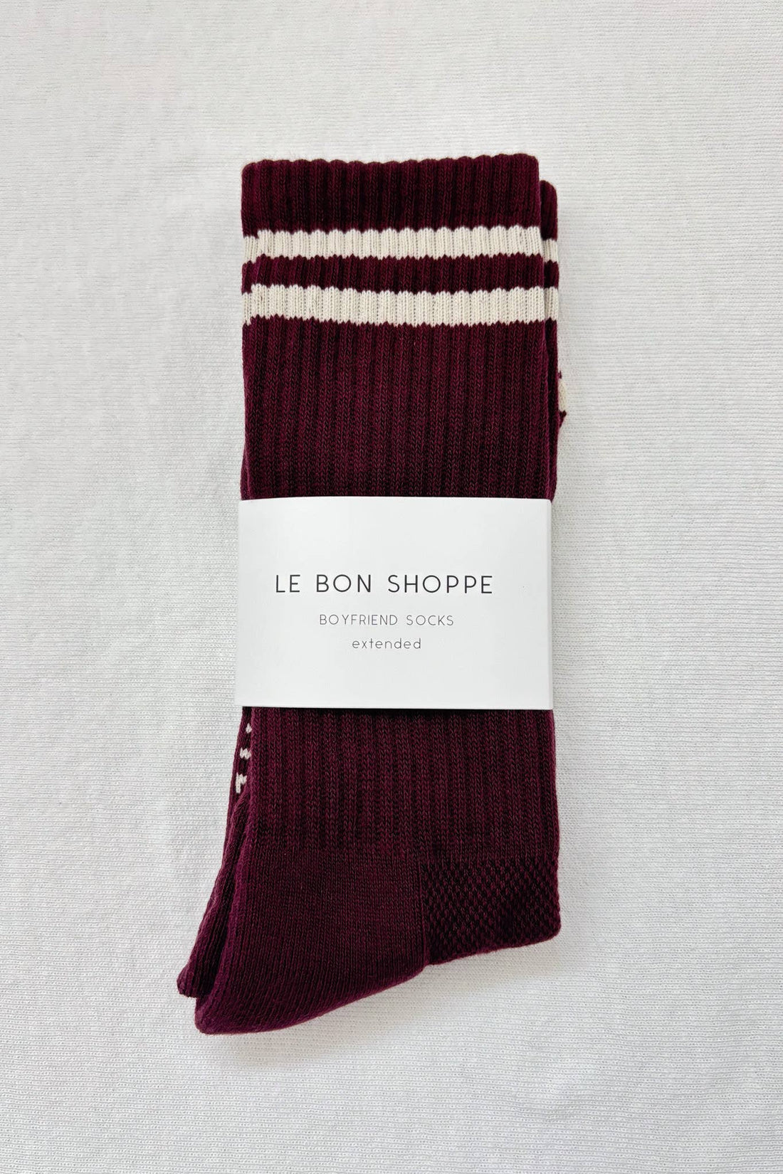 Extended Boyfriend Socks - Maroon