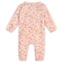 Pink Floral Long Sleeve Baby Jumpsuit