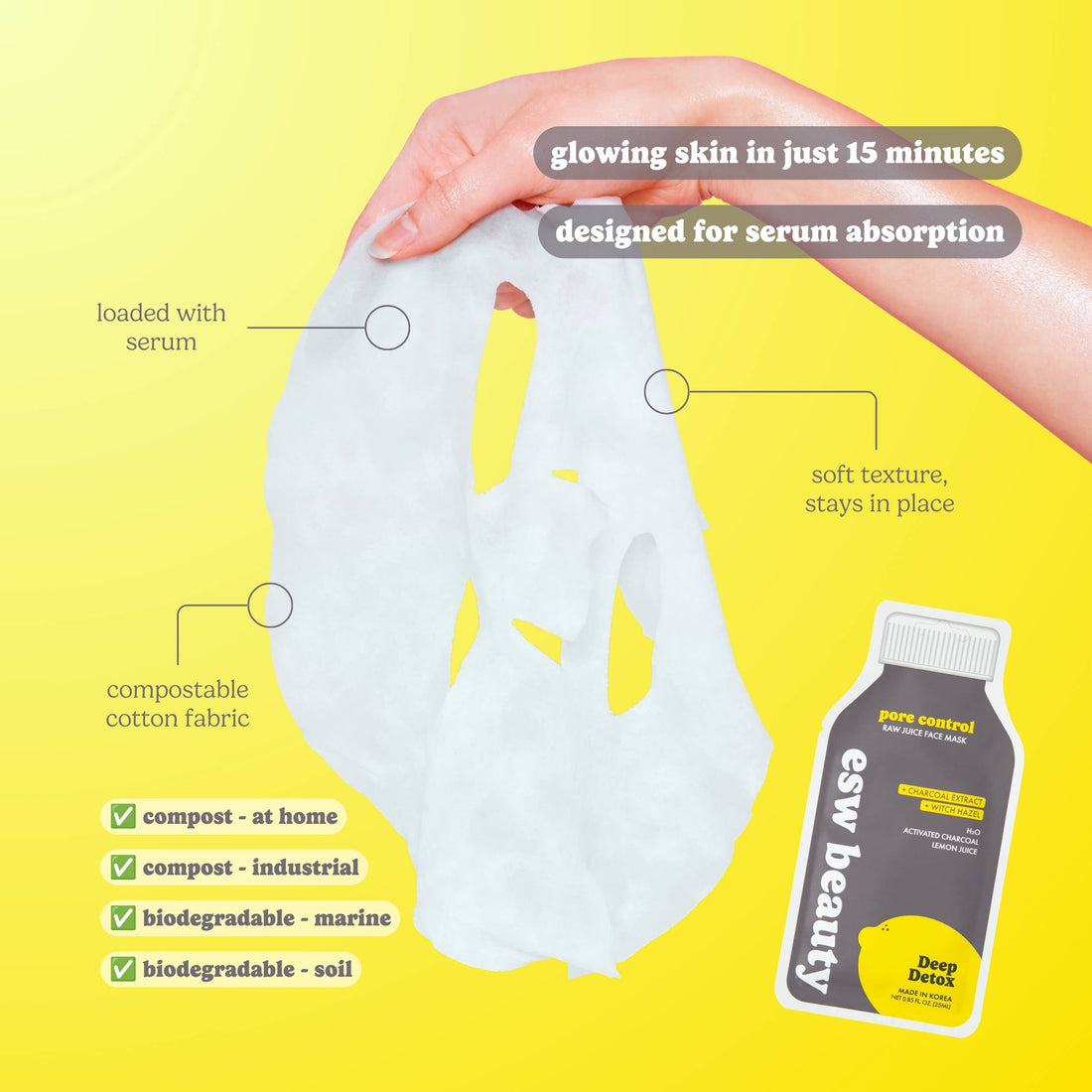 Deep Detox Pore Control Raw Juice Sheet Mask