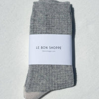 Wool Waffled Socks - Stone / Cream