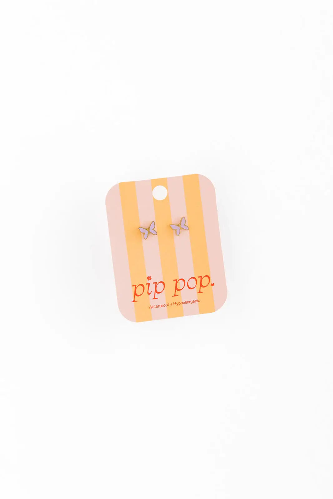 Pip Pop Post Studs - Lilac Enamel Butterfly