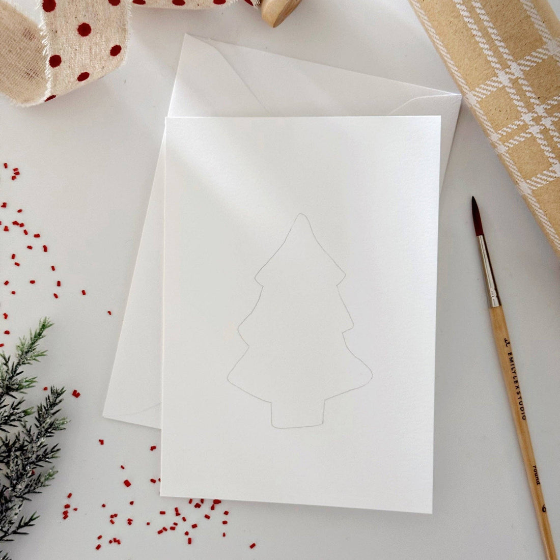 Paintable Notecards - Gingerbread