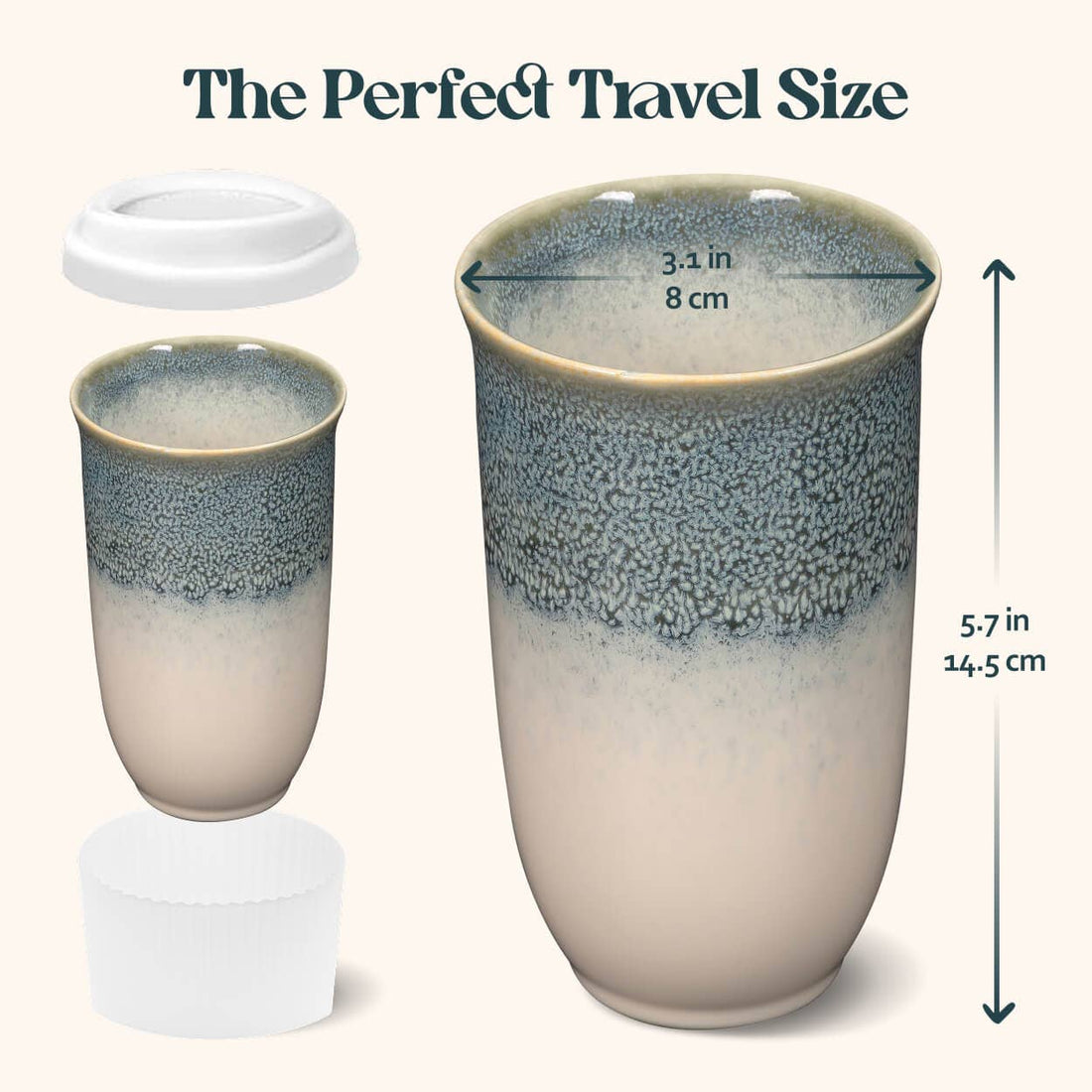 Glacier Ceramic Travel Mug - 16 oz