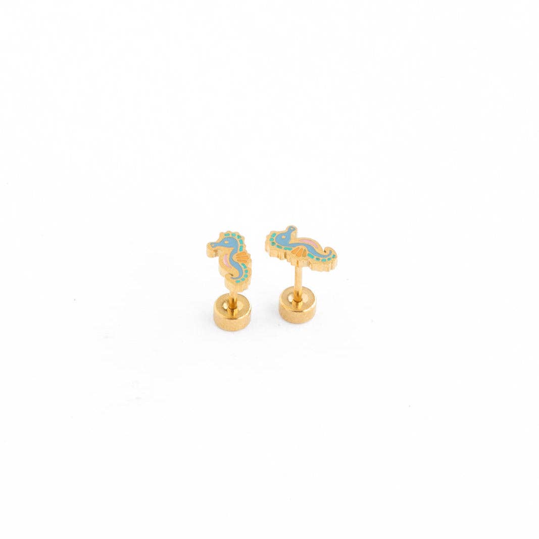 Pip Pop Post Earrings - Seahorse