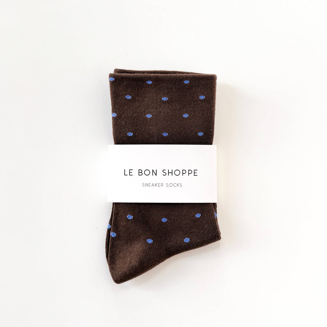 Sneaker Socks - Polka Dot Cacao/Blue