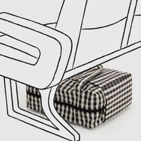 Small Cloud Carry-On Bag - Black and Cream GIngham