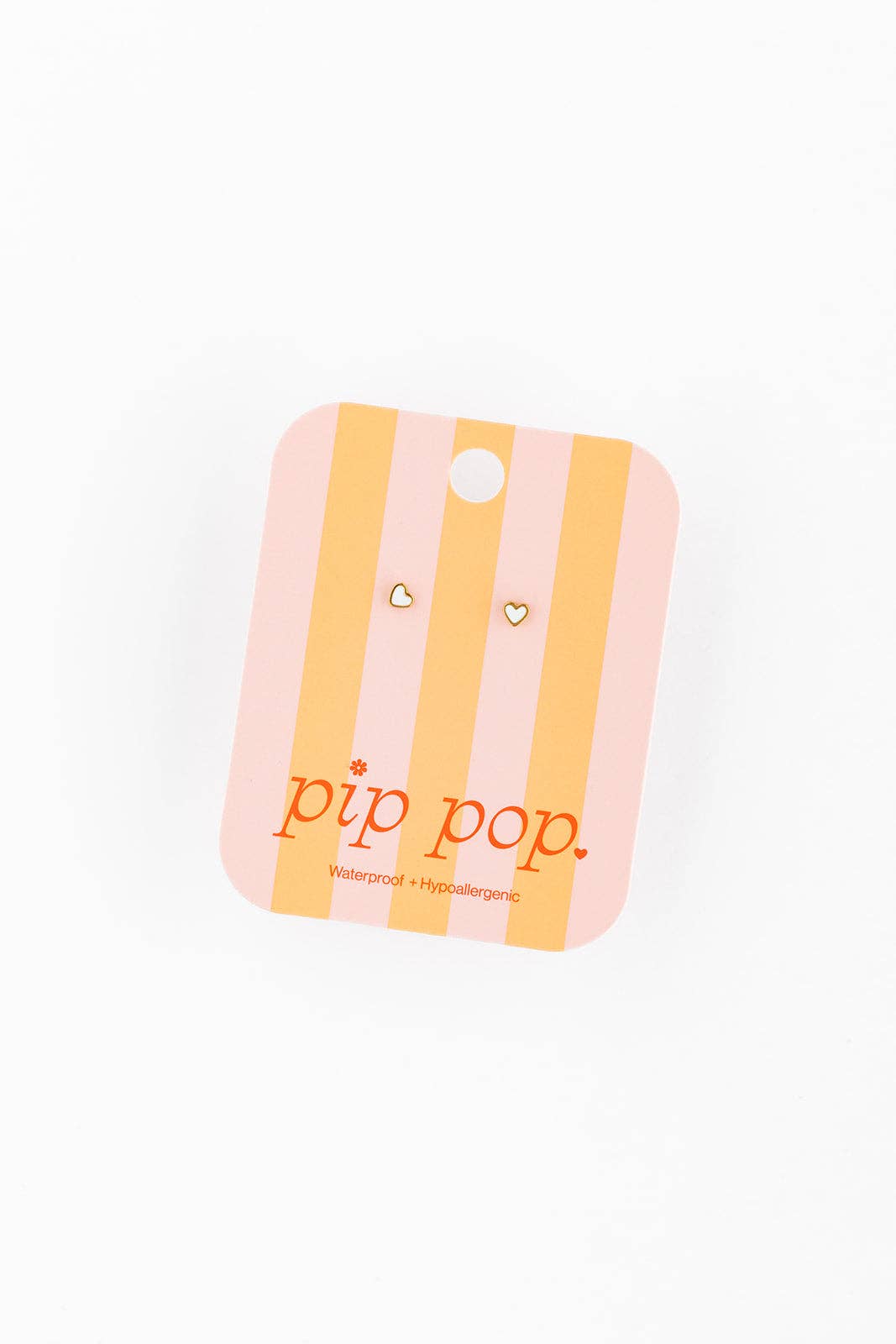 Pip Pop Post Earrings - Mini Enamel Heart