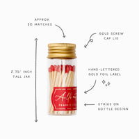 Mini Glass Match Jar – Red