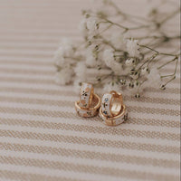 Daphne Tea Cup Hoops - Gold