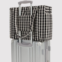 Small Cloud Carry-On Bag - Black and Cream GIngham