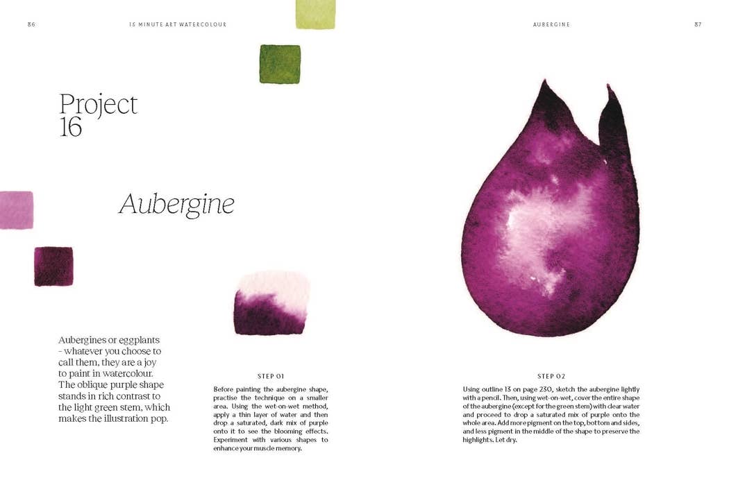 15-minute Art Watercolour Workbook
