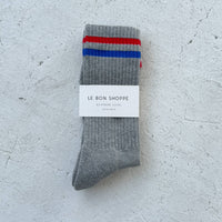 Extended Boyfriend Mens Socks - True Grey