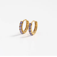 Pip Pop Post Hoops - Dainty Gem