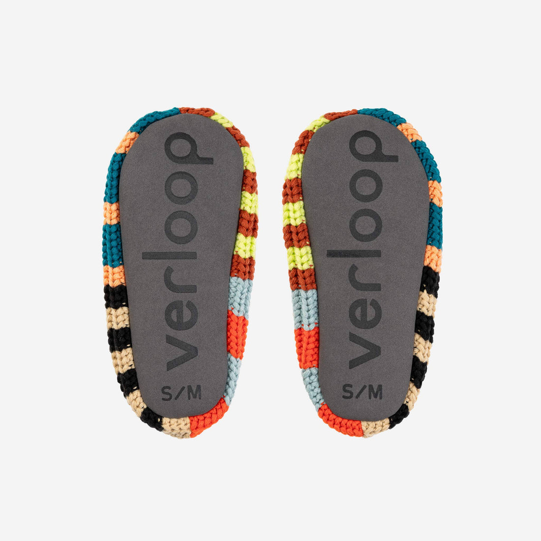 Patchwork Stripe Rib Slippers - Sport
