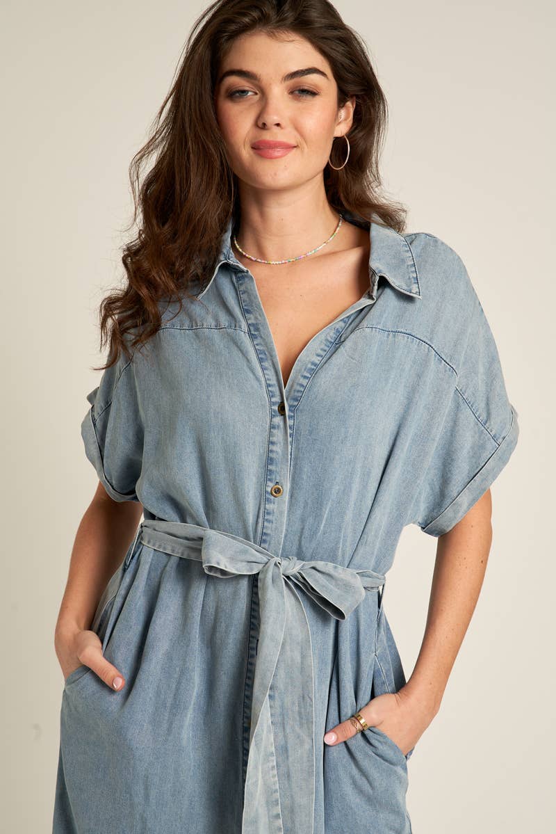 Denim Button Down Dress