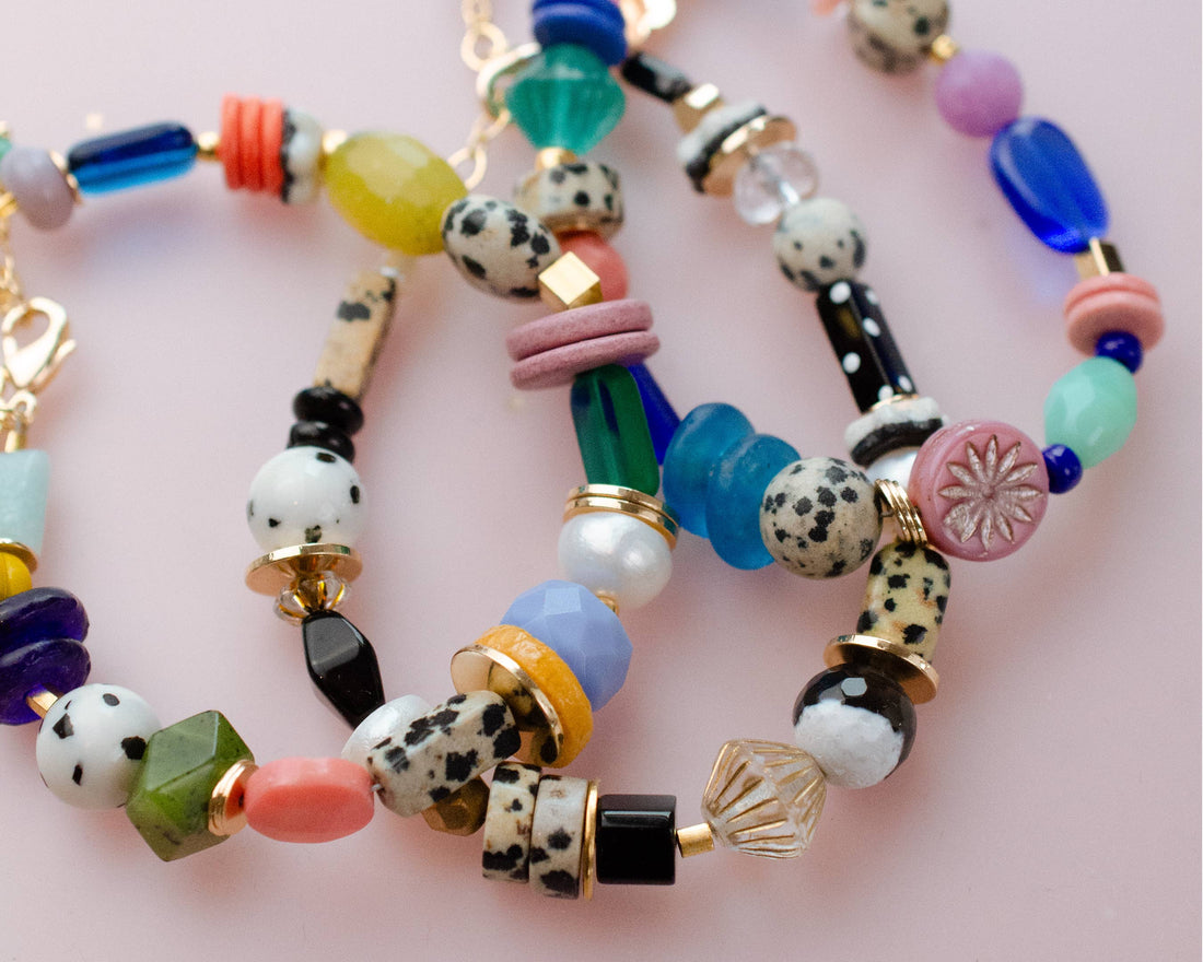 Colorful Handmade Beaded Bracelets - Bright