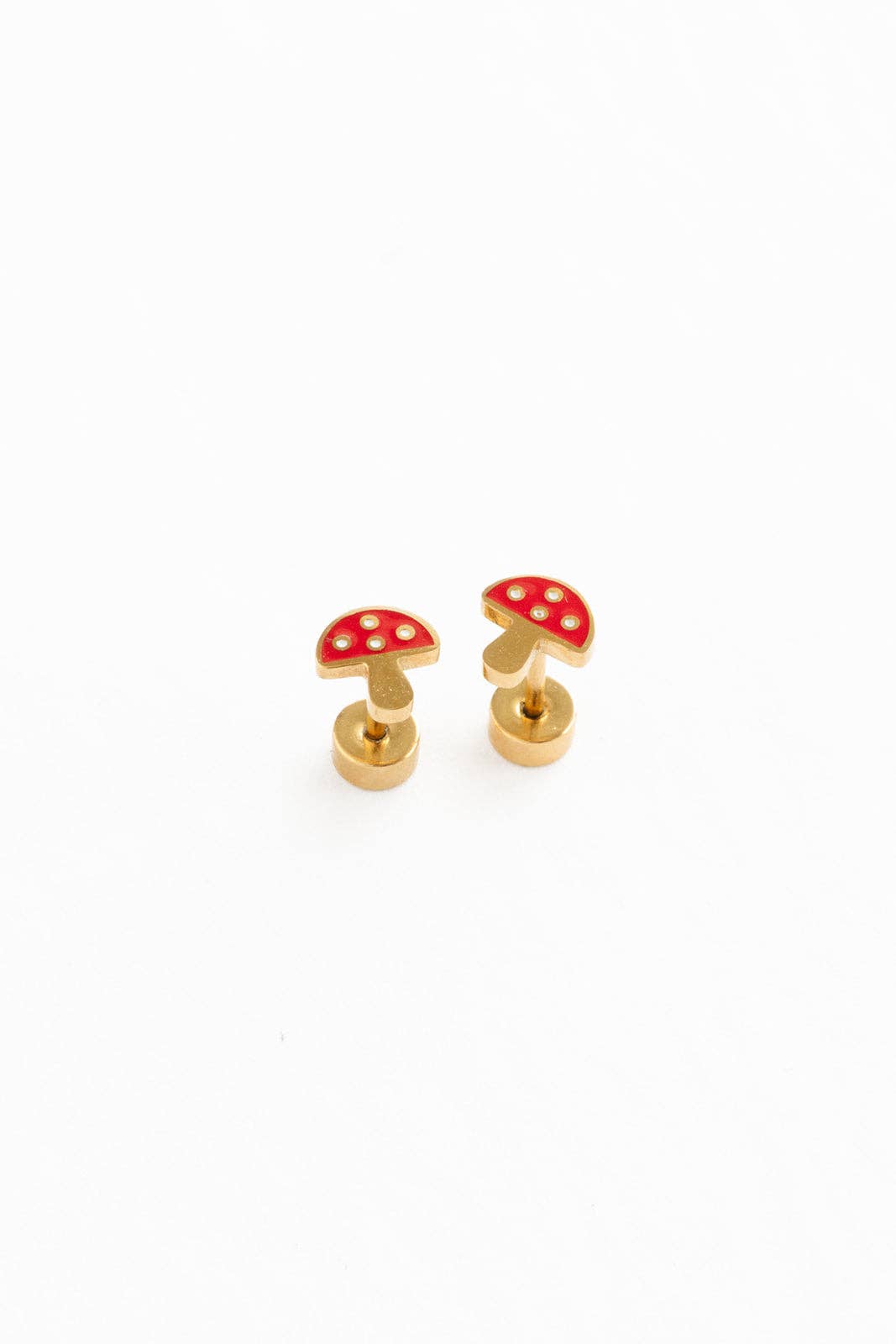 Pip Pop Post Earrings - Mushroom