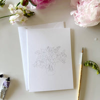 Paintable Notecards - Bouquets