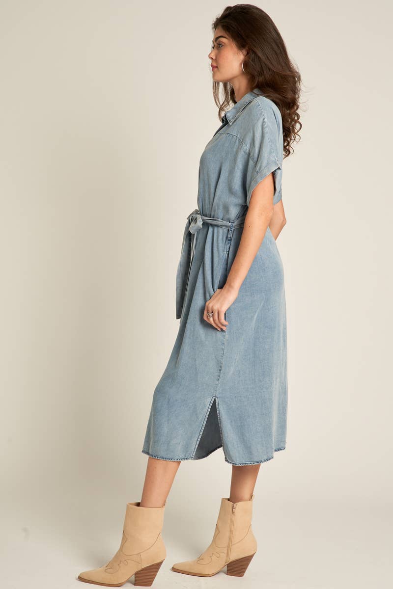 Denim Button Down Dress