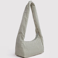 Nylon Meringue Bag - Sage Stripe