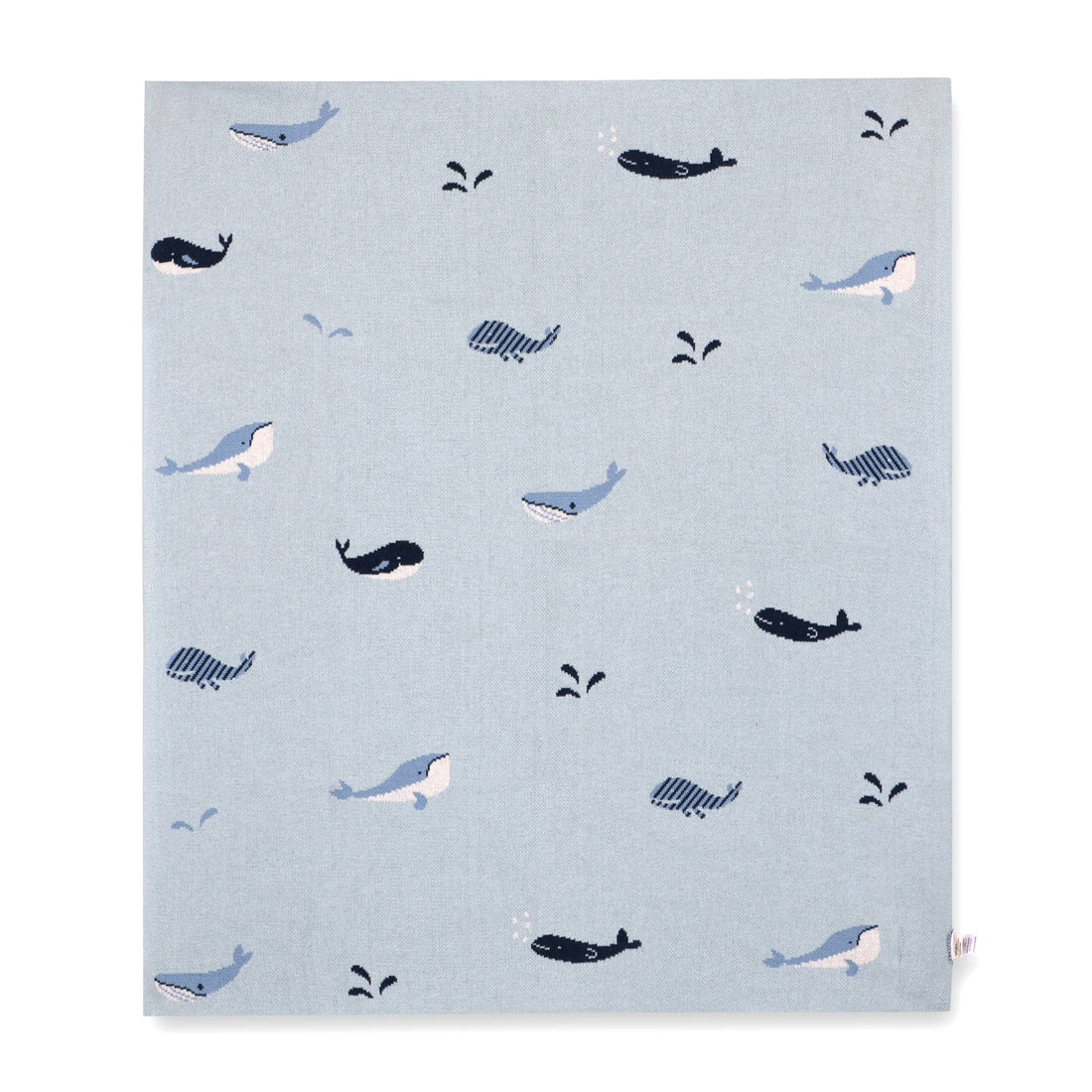 Organic Knit Baby Blanket - Whales