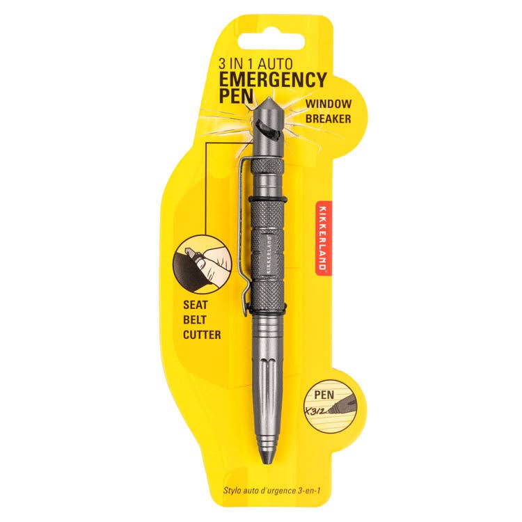 3-in-1 auto emergency pen with seat belt cutter and window breaker