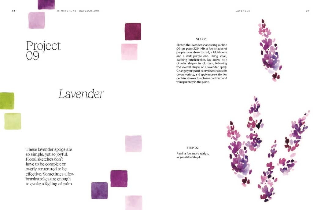 15-minute Art Watercolour Workbook