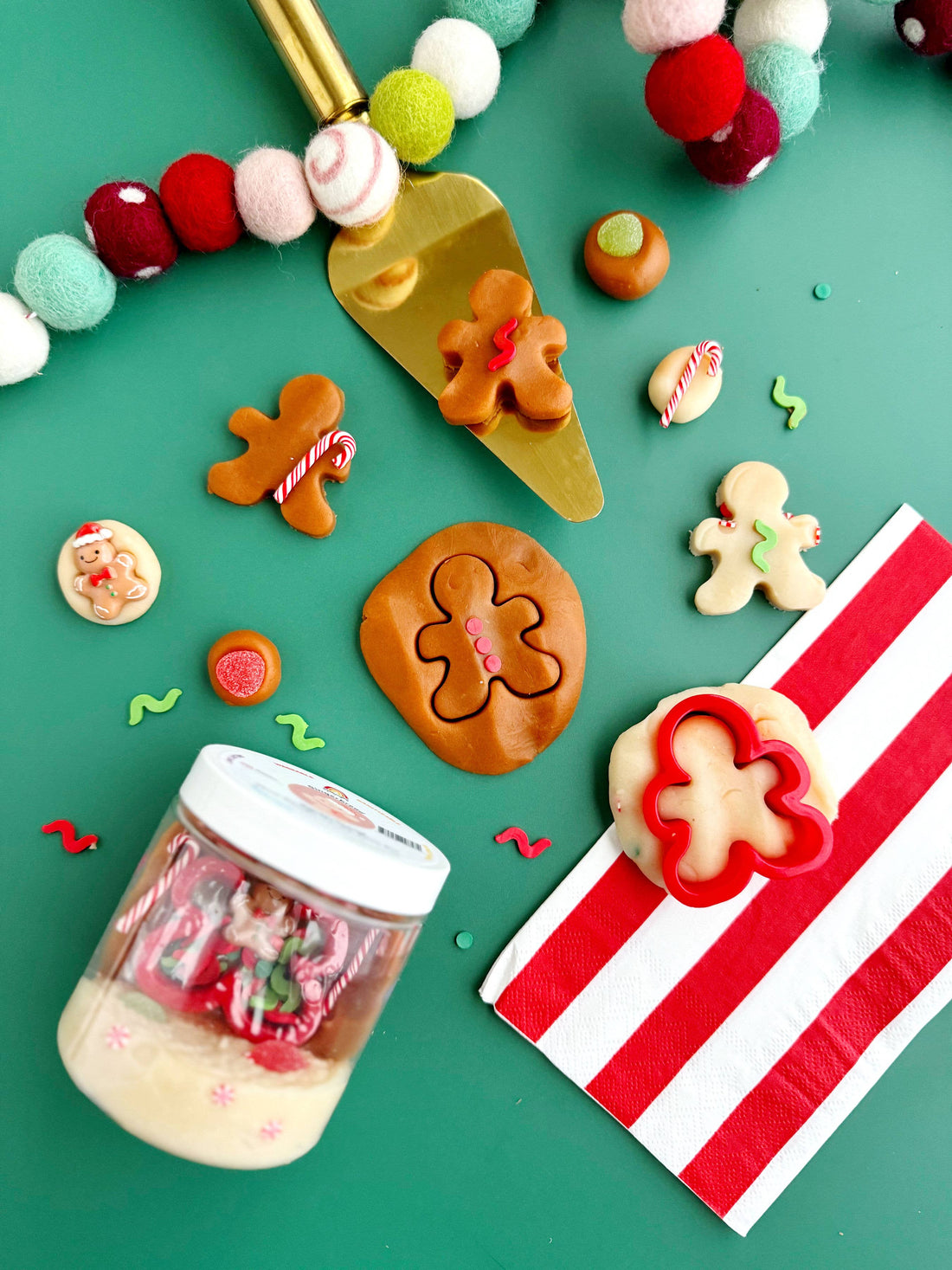 Gingerbread Play Dough-To-Go Kit