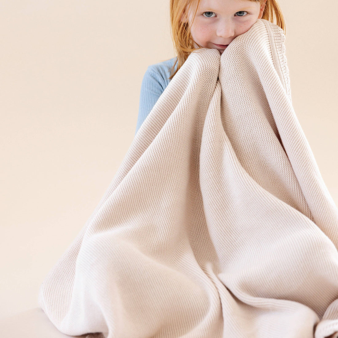 Organic Cotton Scalloped Baby Blanket - Nora Shell