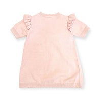 Floral Embroidered Short Sleeve Ruffle Dress